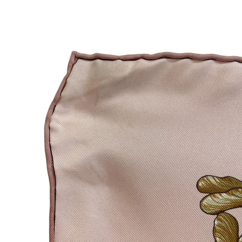 Hermes Carre 90 Coeur Des Bois in the Woods Silk Scarf Pink