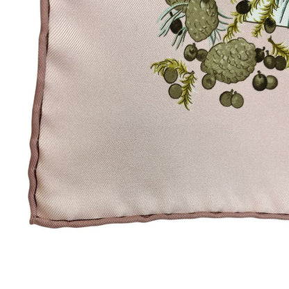 Hermes Carre 90 Coeur Des Bois in the Woods Silk Scarf Pink
