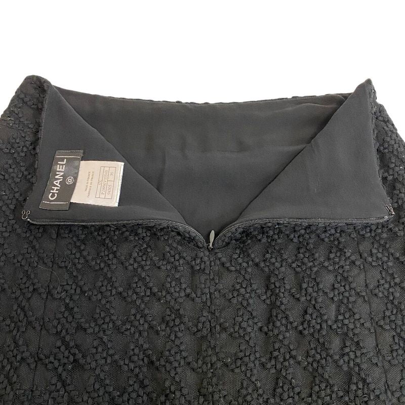 Chanel Wool Skirt Black