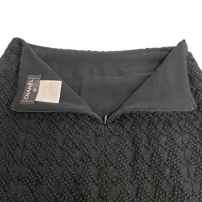 Chanel Wool Skirt Black