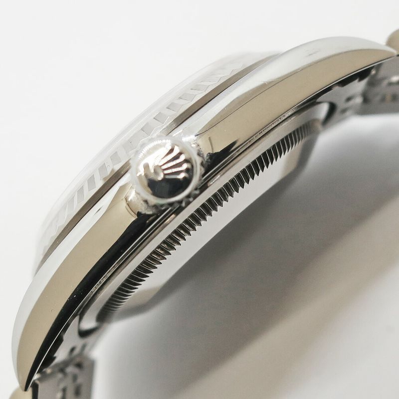 Rolex Datejust 36 No Silver Diamond SS WG Watch Automatic Winding