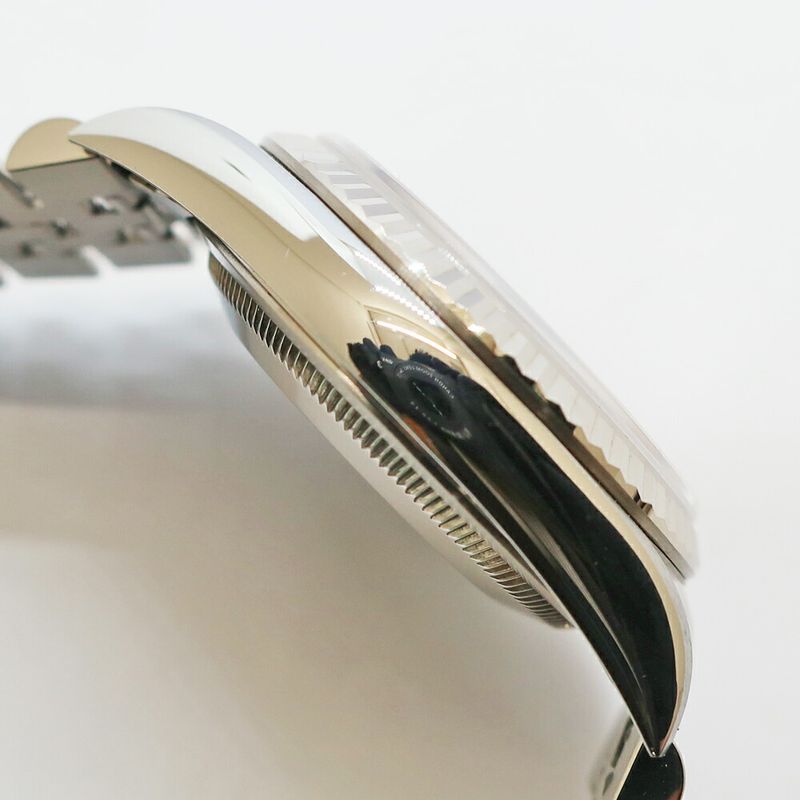 Rolex Datejust 36 No Silver Diamond SS WG Watch Automatic Winding
