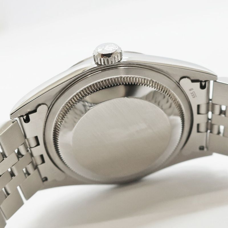 Rolex Datejust 36 No Silver Diamond SS WG Watch Automatic Winding