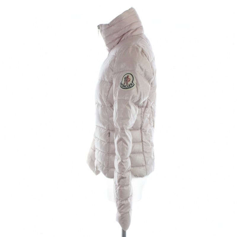 Moncler Tivoli Down Jacket Long Sleeve Zip Up Patch Logo 1 M Pink