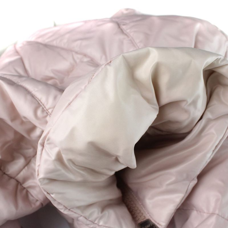 Moncler Tivoli Down Jacket Long Sleeve Zip Up Patch Logo 1 M Pink