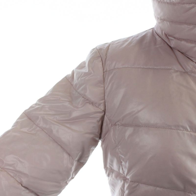 Moncler Tivoli Down Jacket Long Sleeve Zip Up Patch Logo 1 M Pink