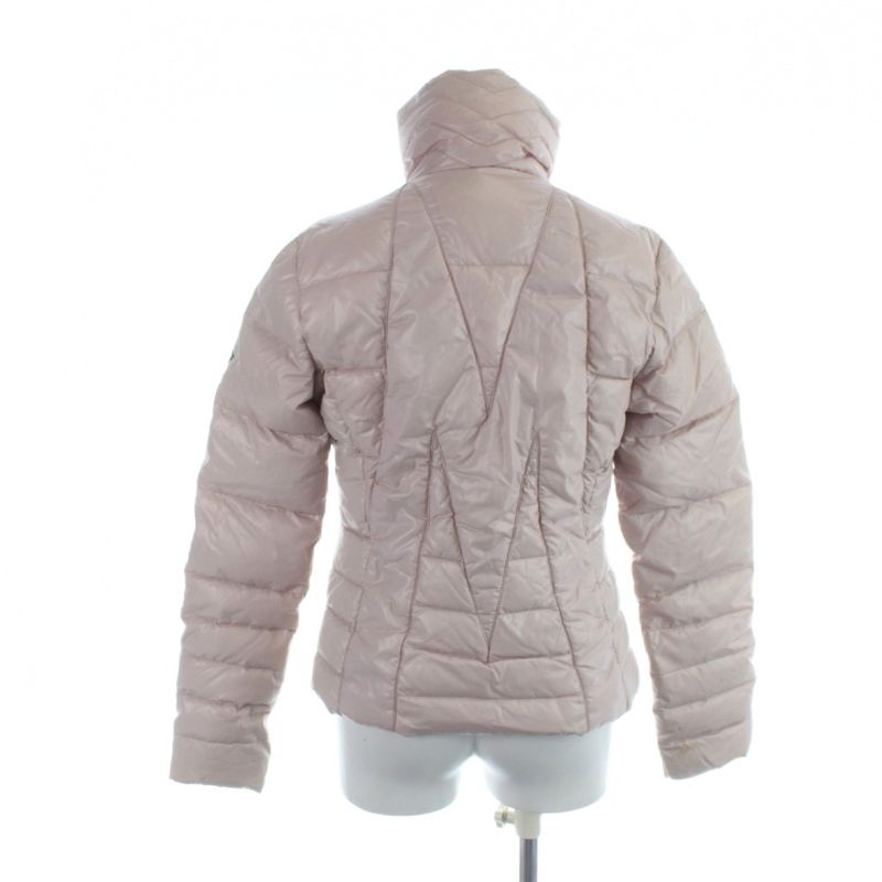 Moncler Tivoli Down Jacket Long Sleeve Zip Up Patch Logo 1 M Pink