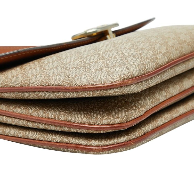 Celine Triomphe Crossbody Shoulder Bag Beige Leather
