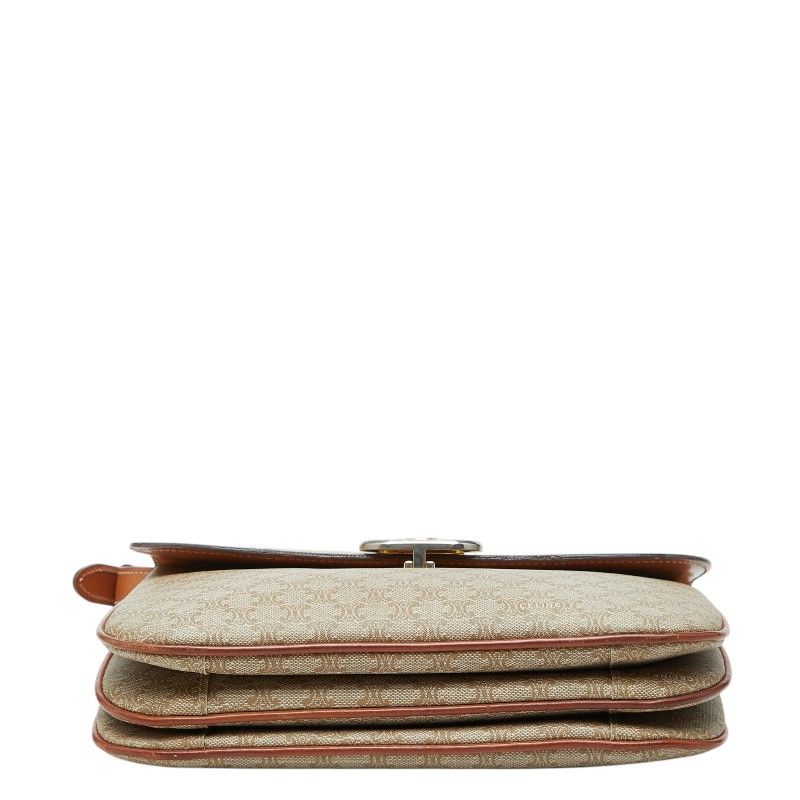 Celine Triomphe Crossbody Shoulder Bag Beige Leather