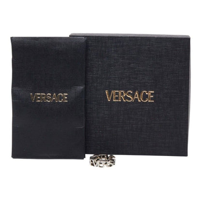 Versace Logo Silver Metal Ring