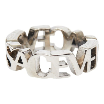 Versace Logo Silver Metal Ring