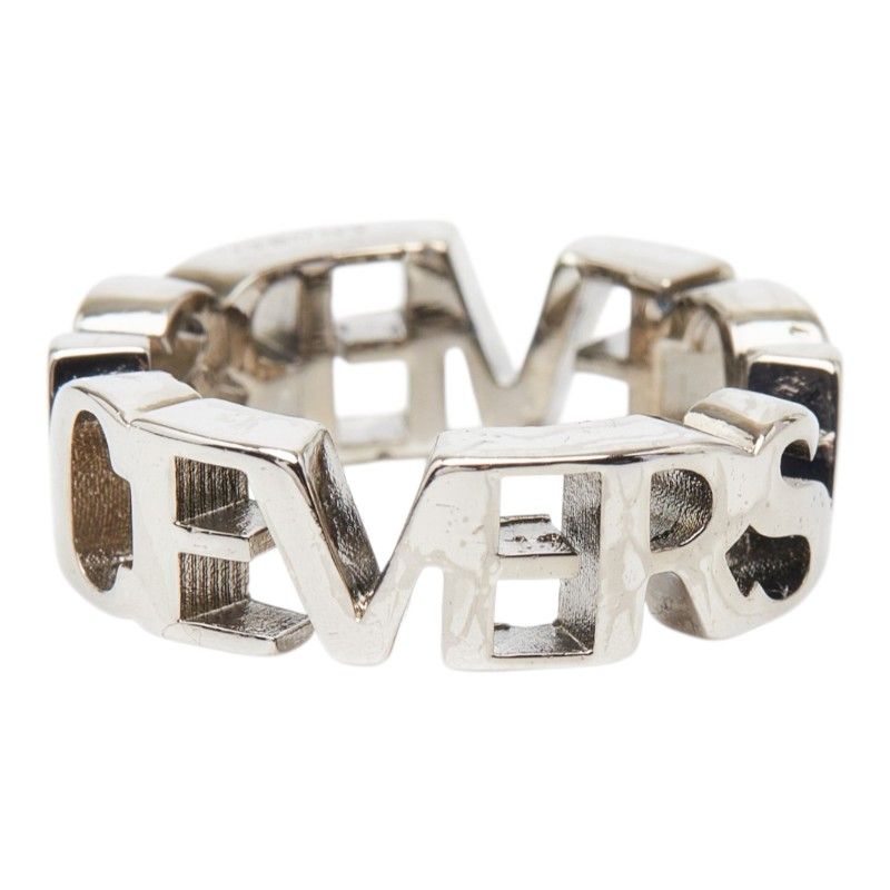Versace Logo Silver Metal Ring
