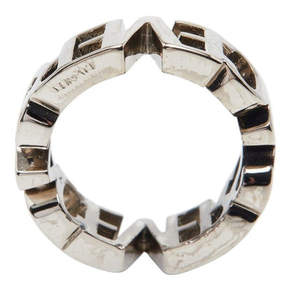 Versace Logo Silver Metal Ring