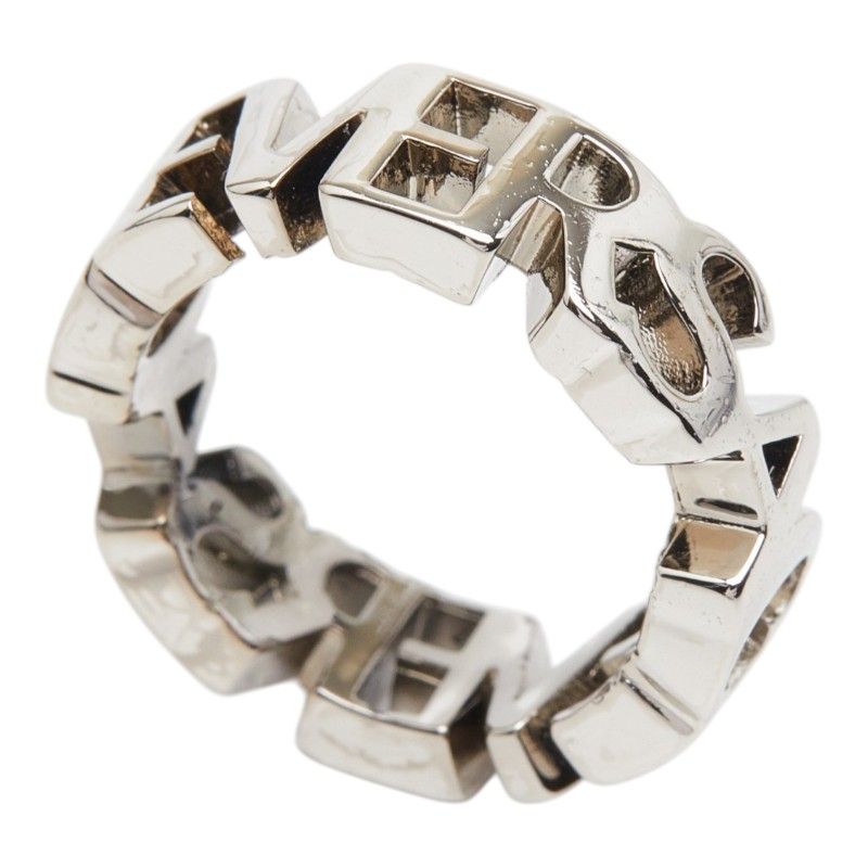 Versace Logo Silver Metal Ring