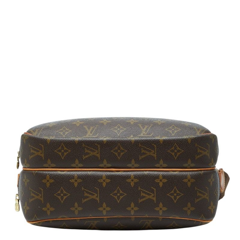 Louis Vuitton Monogram Reporter PM Crossbody Shoulder Bag Brown Leather