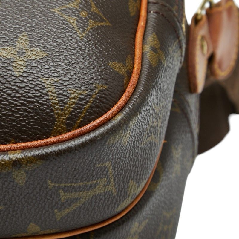 Louis Vuitton Monogram Reporter PM Crossbody Shoulder Bag Brown Leather