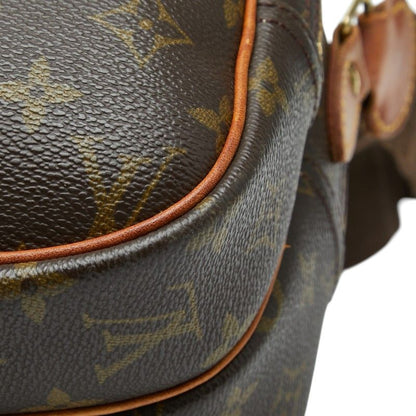 Louis Vuitton Monogram Reporter PM Crossbody Shoulder Bag Brown Leather