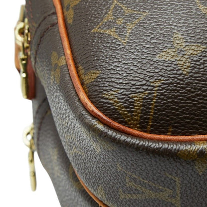 Louis Vuitton Monogram Reporter PM Crossbody Shoulder Bag Brown Leather