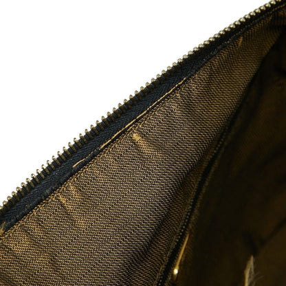 Fendi Zucca Vintage Handbag Vanity Bag Brown Canvas Leather