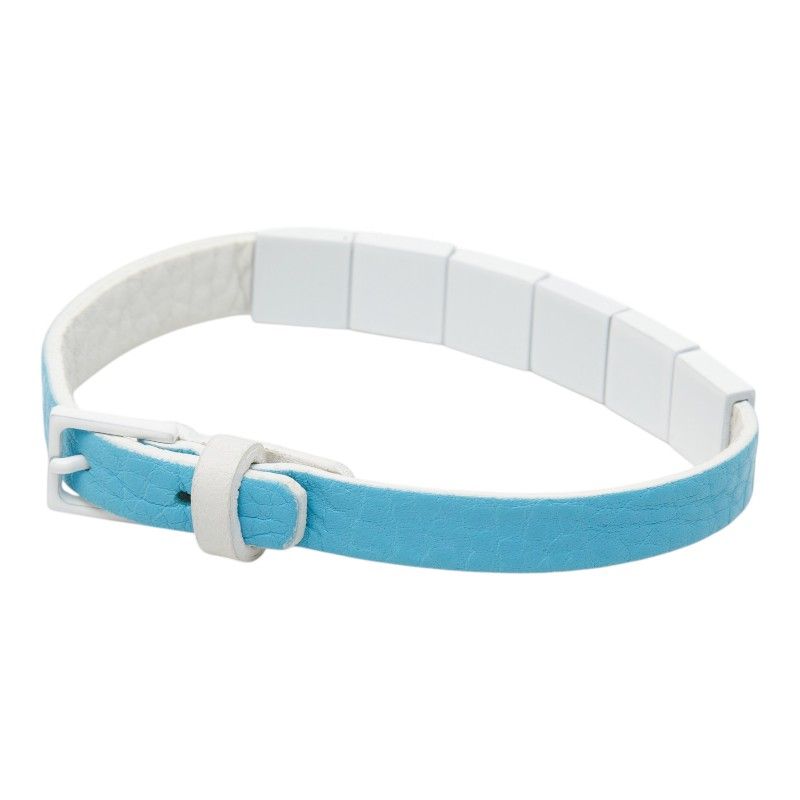 Celine Logo Blue White Leather Bracelet