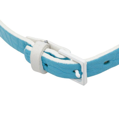 Celine Logo Blue White Leather Bracelet