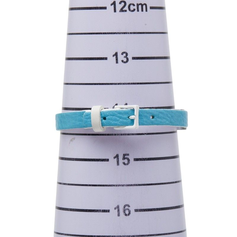 Celine Logo Blue White Leather Bracelet