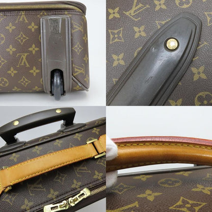 Louis Vuitton Travel Bag Trolley Bosford 50 Monogram Leather Brown Trunk