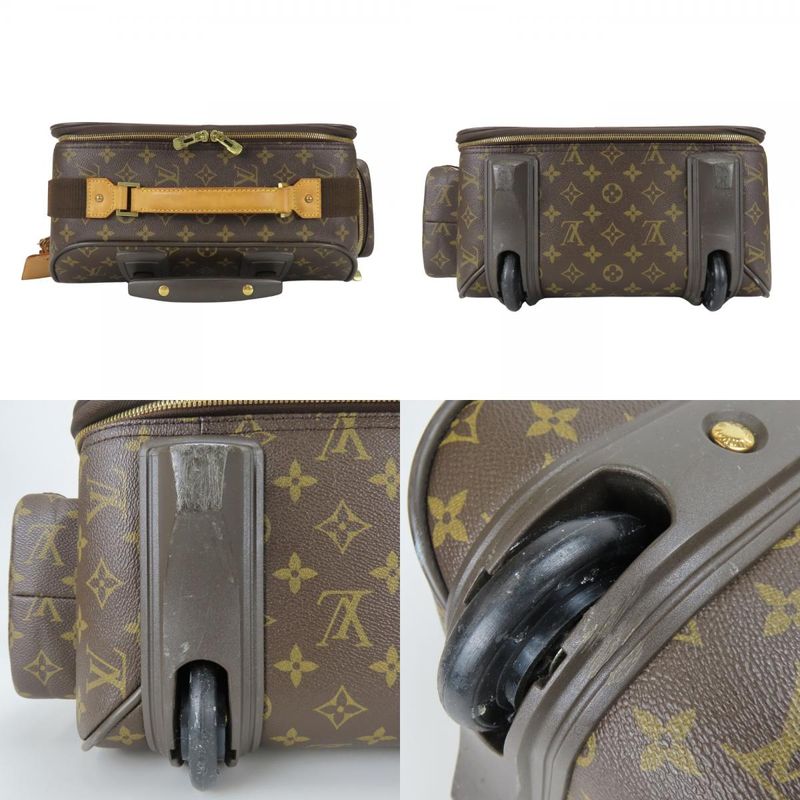 Louis Vuitton Travel Bag Trolley Bosford 50 Monogram Leather Brown Trunk