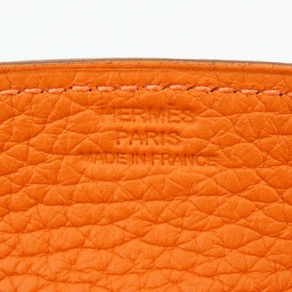 Hermes Vidopoche Mini Taurillon Clemence Orange Tray Interior