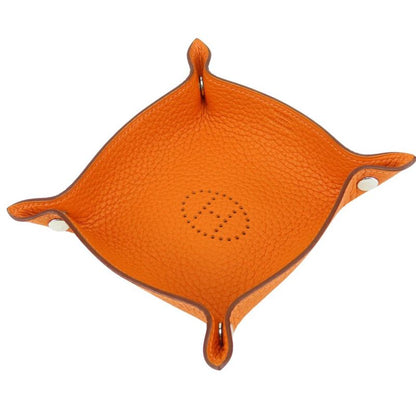 Hermes Vidopoche Mini Taurillon Clemence Orange Tray Interior