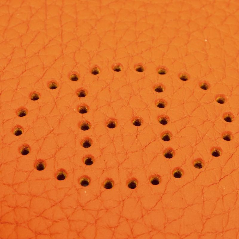 Hermes Vidopoche Mini Taurillon Clemence Orange Tray Interior