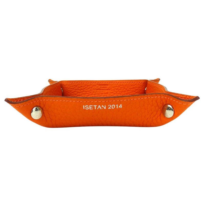 Hermes Vidopoche Mini Taurillon Clemence Orange Tray Interior