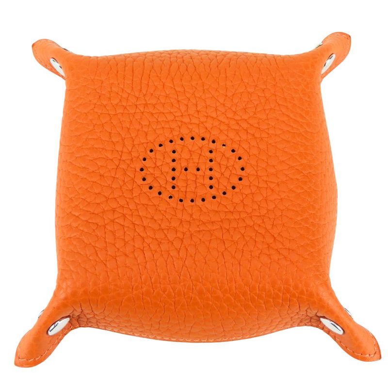 Hermes Vidopoche Mini Taurillon Clemence Orange Tray Interior