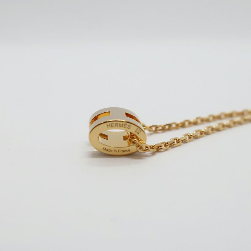 Hermes Necklace Mini Pop Ro Cover le Grey Gold