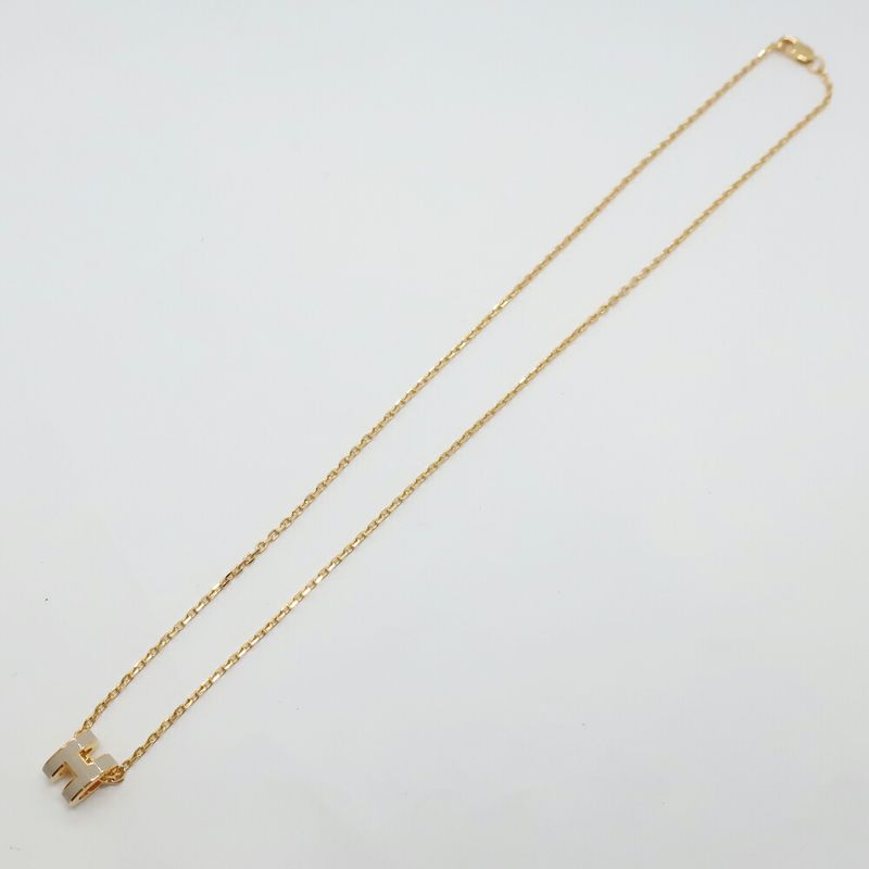 Hermes Necklace Mini Pop Ro Cover le Grey Gold