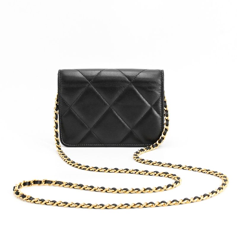 Chanel Chain Wallet Wallets Black
