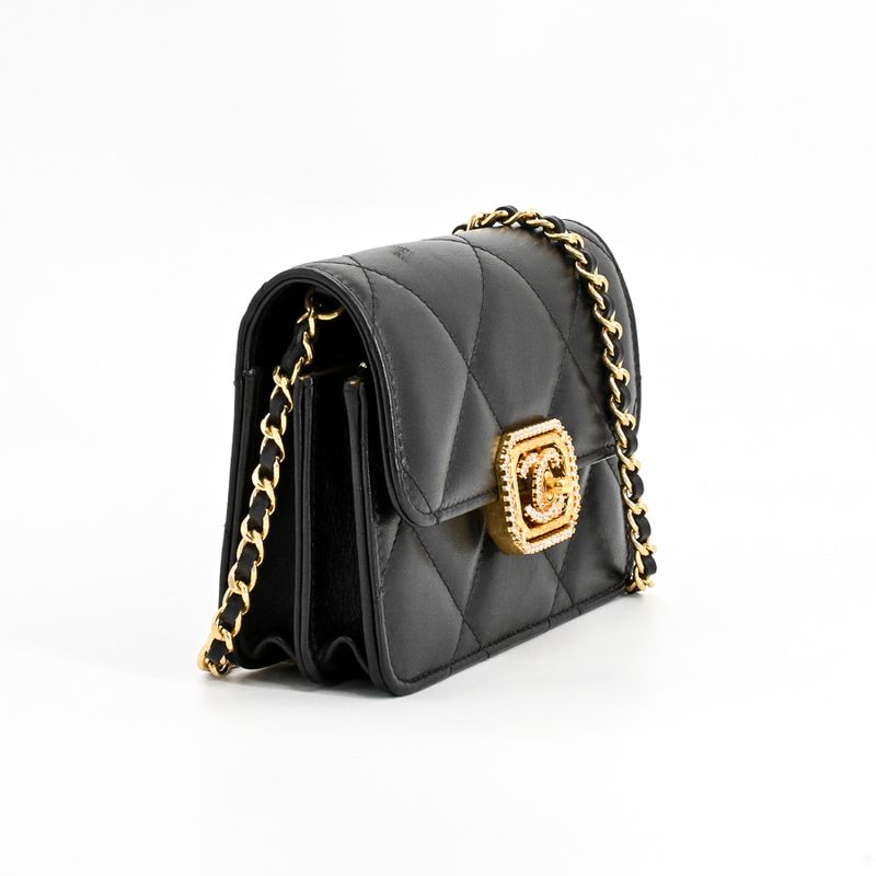 Chanel Chain Wallet Wallets Black