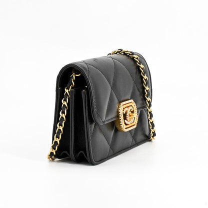 Chanel Chain Wallet Wallets Black