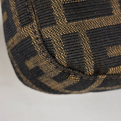 Fendi Zucca Pattern Mamma Baguette Shoulder Bag Canvas Brown