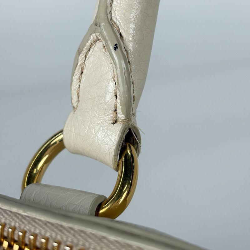 Prada Logo Tote Leather Ivory