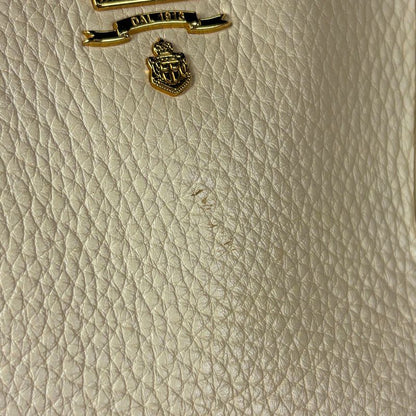 Prada Logo Tote Leather Ivory