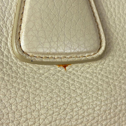 Prada Logo Tote Leather Ivory