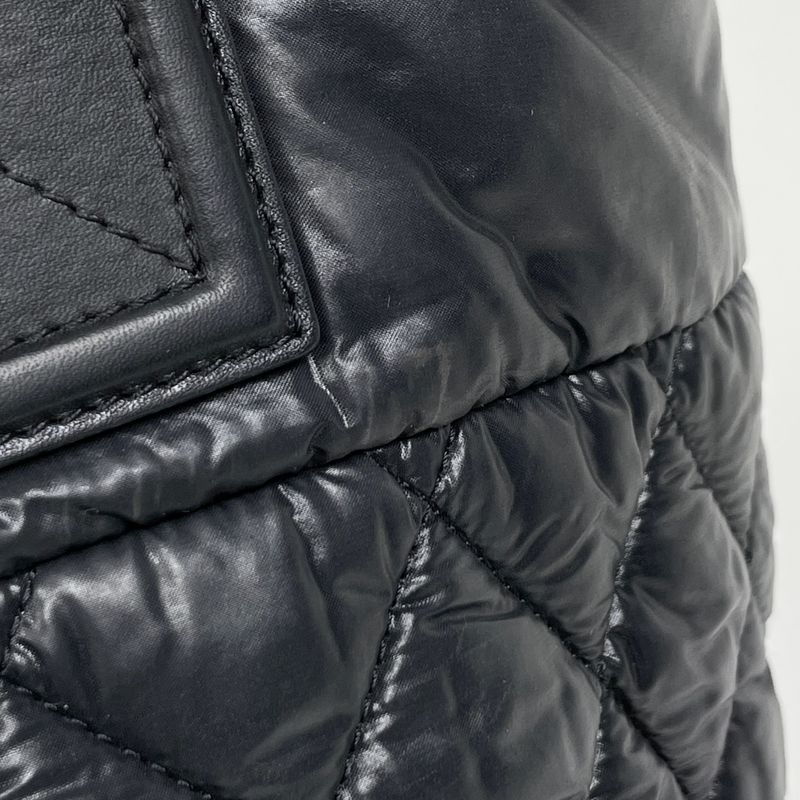 Chanel Coco Small Tote CC Logo Nylon Black