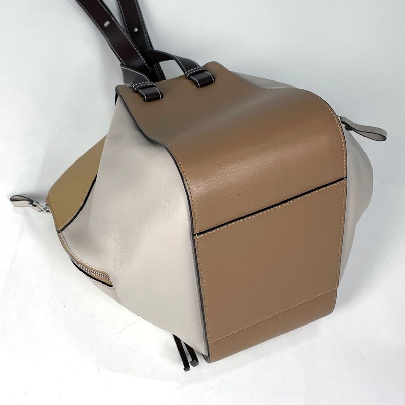 Loewe Hammock Small Anagram 2-Way Shoulder Bag Leather Beige
