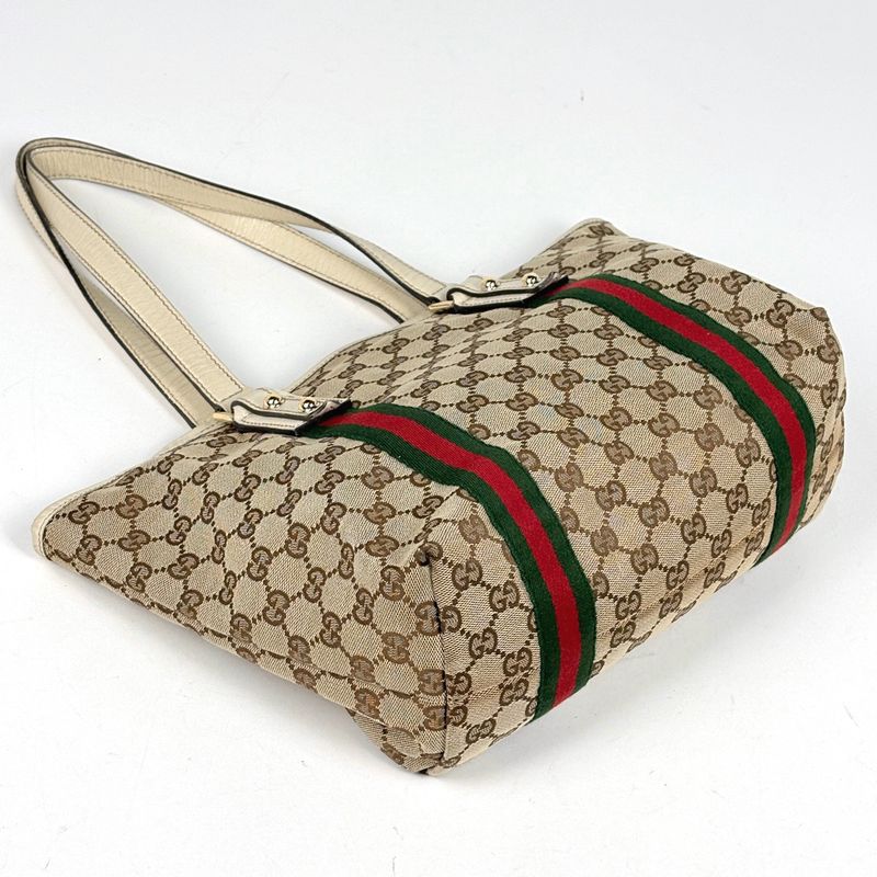 Gucci GG Pattern Tote Shoulder Bag Sherry