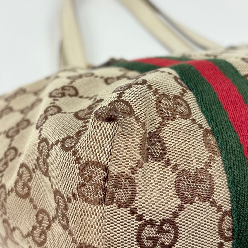 Gucci GG Pattern Tote Shoulder Bag Sherry