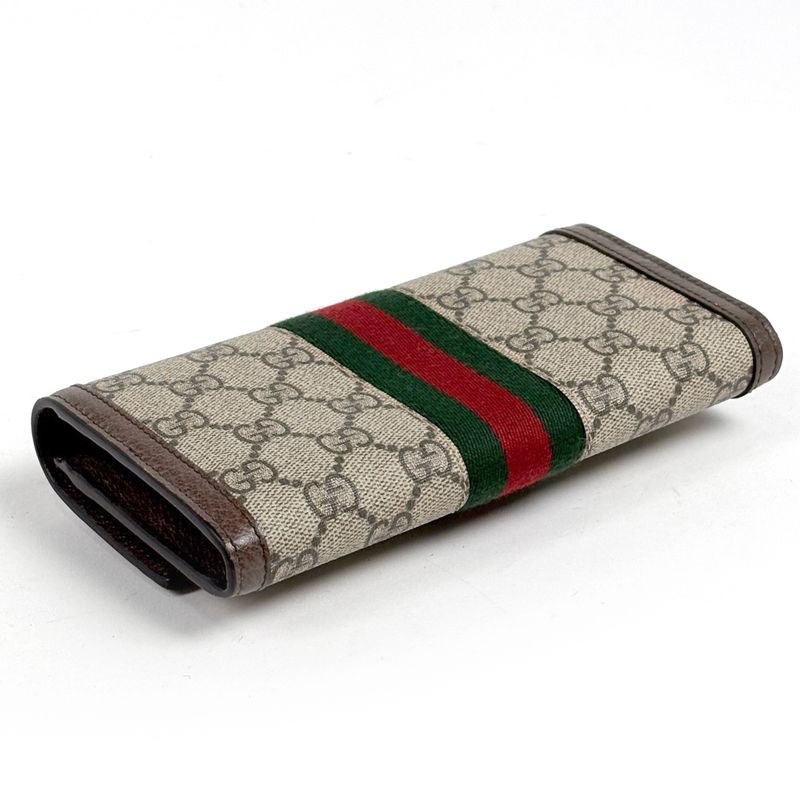 Gucci GG Pattern Bifold Wallet Sherry
