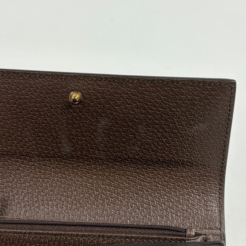 Gucci GG Pattern Bifold Wallet Sherry