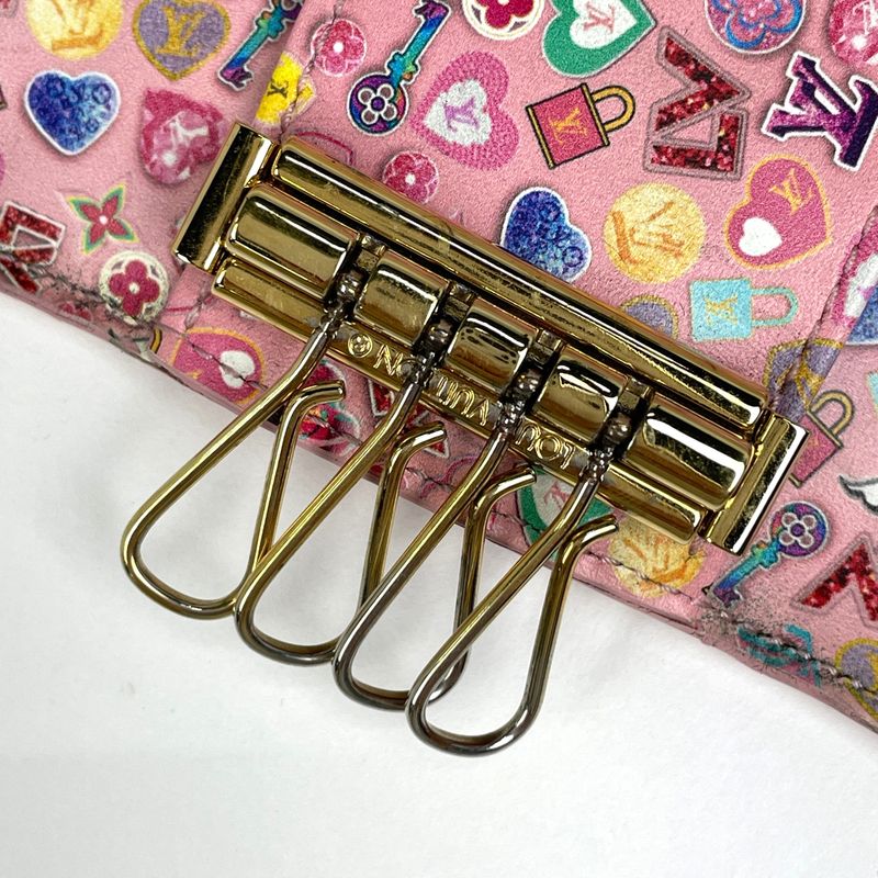 Louis Vuitton Multicles 4 Key Holder Key Case Monogram Vernis Pink