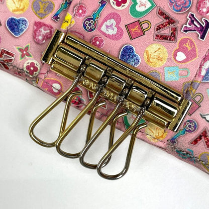 Louis Vuitton Multicles 4 Key Holder Key Case Monogram Vernis Pink